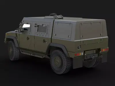 LMV Long Armored 3D model