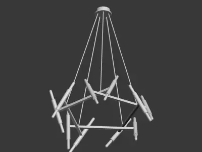 CHANDELIER PENTAGONE LE PETITE JONATHAN BROWNING  3D model
