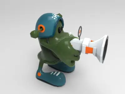 Animated Alien Soldier - Cartoon - Game Ready Low-poly 3D model