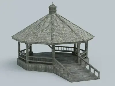 Gazebo - Game Rady - PBR Low-poly 3D model