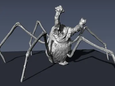 The Thing Spider head 3rd scale 3D print model