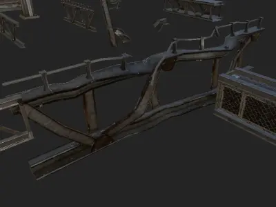 Metal Frame Kit  Low-poly 3D model