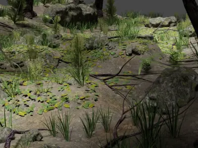 Forest Path Scene 3D model