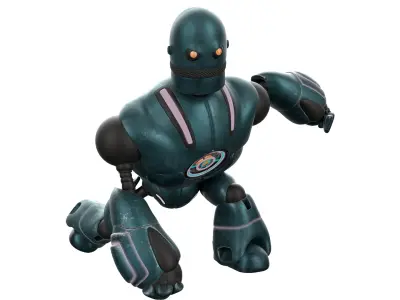 Robotic Character MAXIMUS WITH RIG Low-poly 3D model