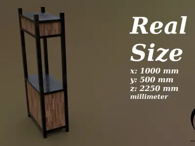 Trade stand 01 R Low-poly 3D model