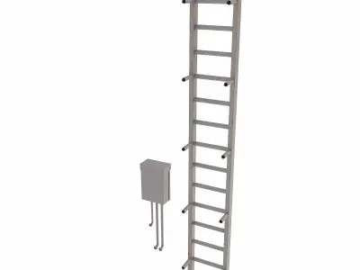 Ladder lowpoly 3d model Low-poly 3D model