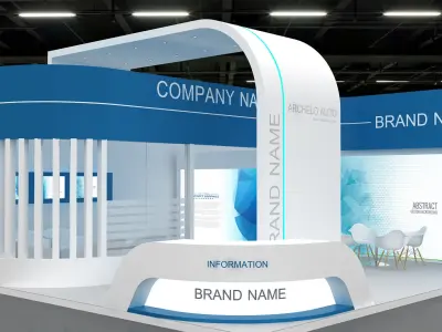 exhibition booth stand 3d model tradeshow 3D model