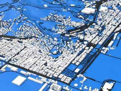 Cityscape La Spezia Italy 3D model