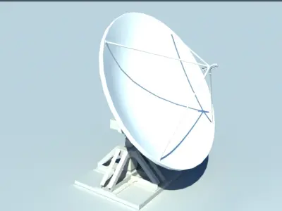 Antenna post Low-poly 3D model