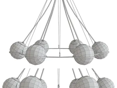 Hathoway Chandelier low poly 3d model Low-poly 3D model