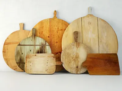 Antique Cutting Boards Collection 3D Model Pack