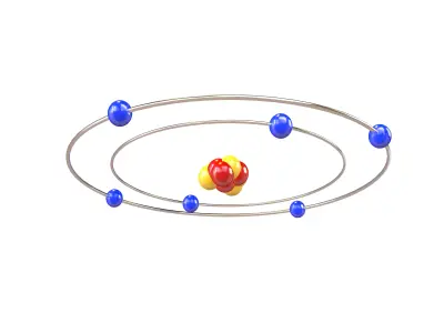Carbon Chemical Element v1 001 Low-poly 3D model
