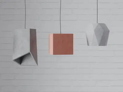 Concrete chandeliers 3D model