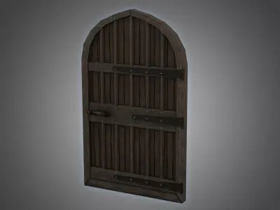 Medieval Door Simple Decorative  Door 3D Model Low-poly 3D model