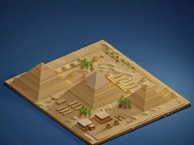 Great Pyramid of Giza Low-poly 3D model
