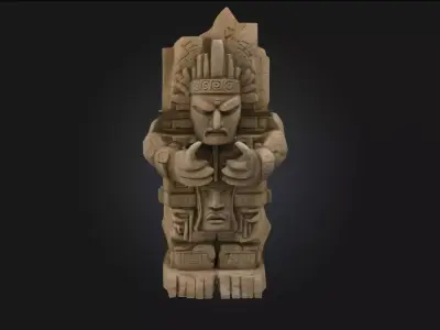 Stone Sentinel Statue  Eternal Guardian of Forgotten Realms 3D model