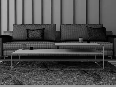 Sofa Set - Home Furniture 08 3D model
