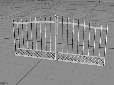 Steel Door Gate Type 2 3D model