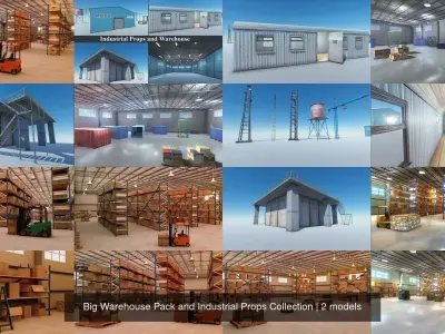 Big Warehouse Pack and Industrial Props Collection