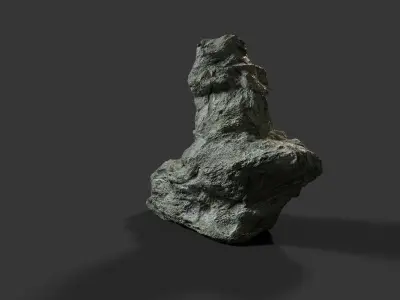 Rock Cliff Low-poly 3D model