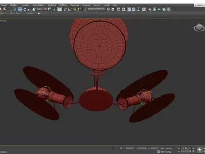 Osiris Reflector Semi Flushmount Low-poly 3D model