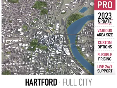 Hartford Low-poly 3D model