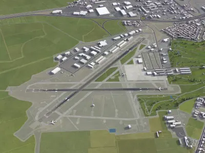 Salinas - Airport - SNS Low-poly 3D model