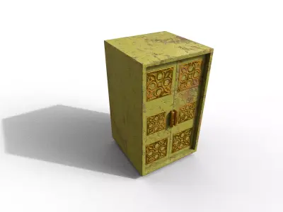 Old Modern Furniture 3D Model Terror Low-poly 3D model 11
