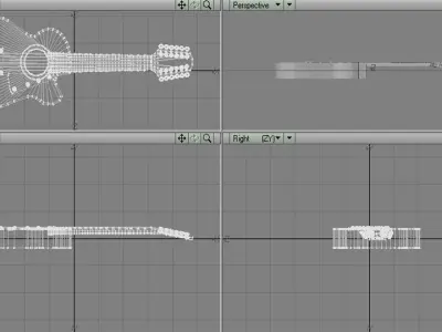 Guitar Acoustic - Type 2 3D model