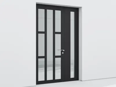 Aluminium door 201 3D model