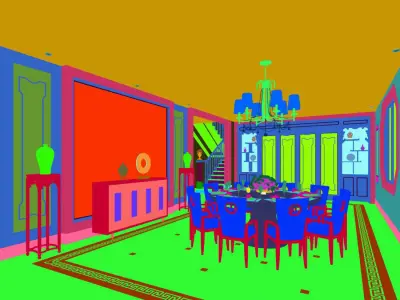 Business Restaurant - Coffee - Banquet  229 3D model