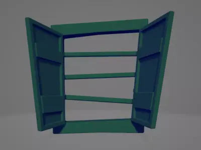 Stylized window Low-poly 3D model