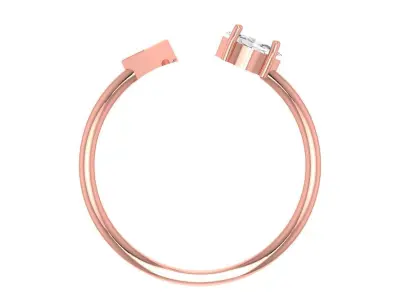 Women Open End Light Weight Band Ring 3D print model purchase
