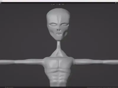 Alien full Rigged Faceshapes 3D model