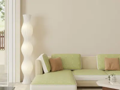 Mid Century interior scene  3D model