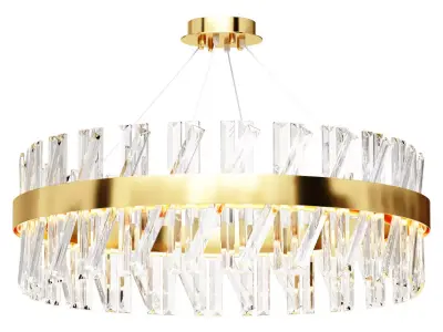 Suspended LED Chandelier Smart Halos Innovation Style Gold Color 3D model