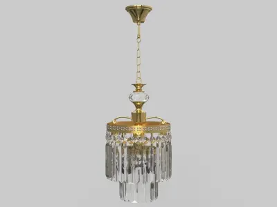 crystal chandelier 3D model 4
