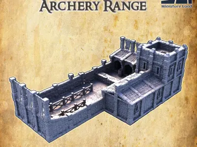 Imperial Archery Range  Tabletop Terrain 28MM 3D print model 3D print model