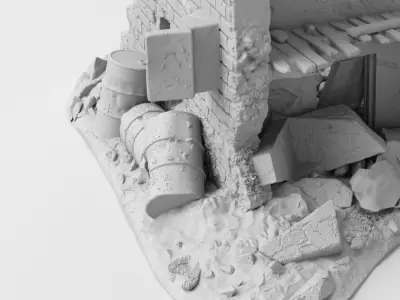 Two surviving walls of the house 3D print model