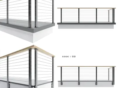 Cable Railing Collection 3D Model Pack