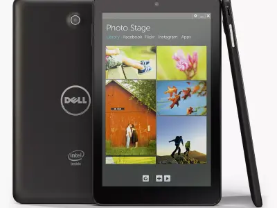 Dell Venue 8 tablet Low-poly 3D model