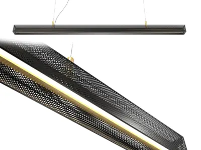 VeniceM URBAN LIGHTLINE LED brass pendant lamp 3D model