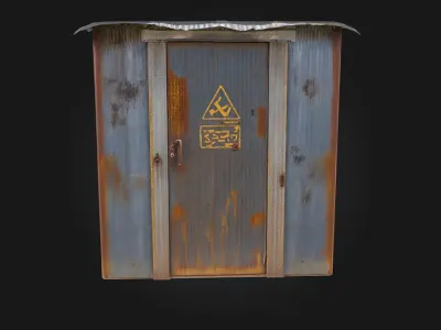 Rusty Metal Shack  Gritty Shelter of the Wastelands 3D model