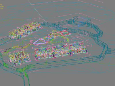 Architecture residential development 3D model