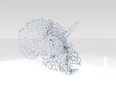 Triceratops Skull Voronoi 3D model