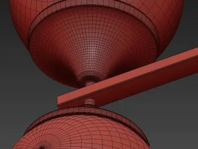 Clarkson chandelier with flowers 3D model