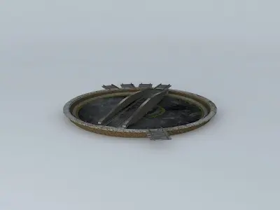 Eco Rail TrackTurnTableOld Wooden Split Sleepers Free 3D model