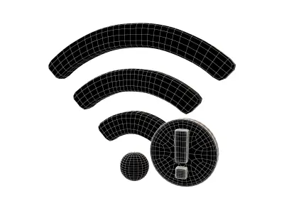 Wifi Problem Symbol v1 012 Low-poly 3D model