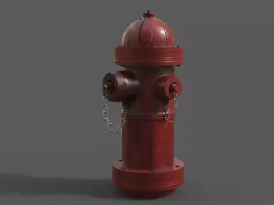 Fire Hydrant Low-poly 3D model 45