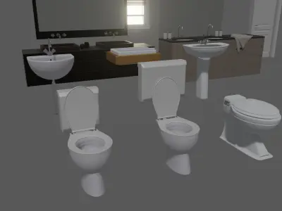 Bathroom Asset Pack 3D model